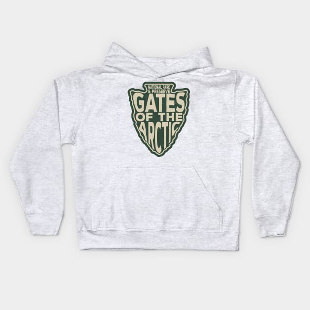 Gates of the Arctic National Park & Preserve name arrowhead Kids Hoodie by nylebuss